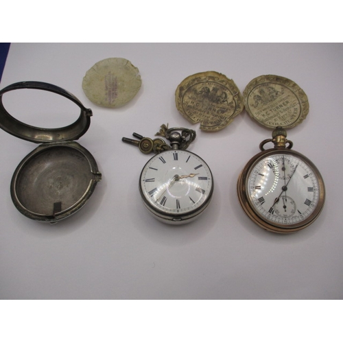 122 - A William IV silver pear cased pocket watch with fusee movement, makers mark Thomas Broderick, Spald... 