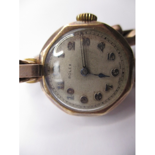 112 - 3 Vintage gold cased watches, two marked for 9ct the other 12ct which has a 24 hour dial. One marked... 