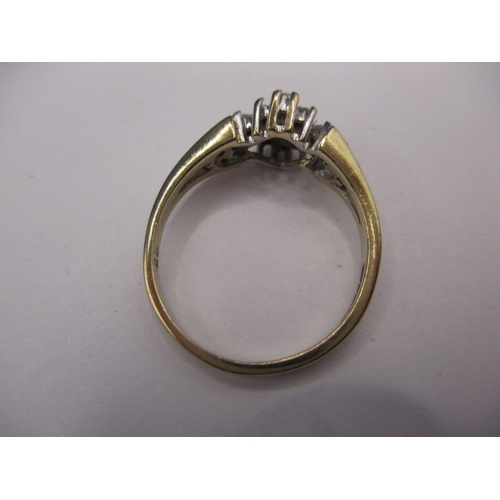 23 - A 9ct yellow gold and diamond cluster ring, approx. ring size ‘K+’ approx. weight 2.25g, in useable ... 