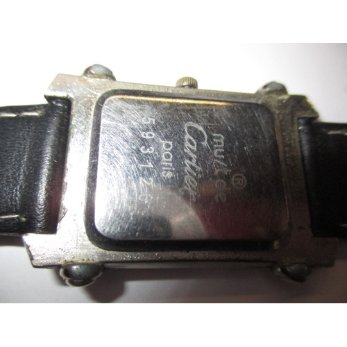 121 - A vintage ‘Tank’ wristwatch, in current working order with use-related marks