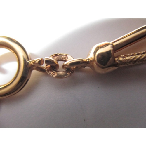 64 - A 750 yellow gold bracelet, in pre-owned condition with working clasp, approx. weight 10g