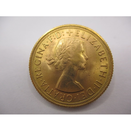 126 - An Elizabeth II full gold sovereign dated 1958, in near uncirculated condition with very good defini... 