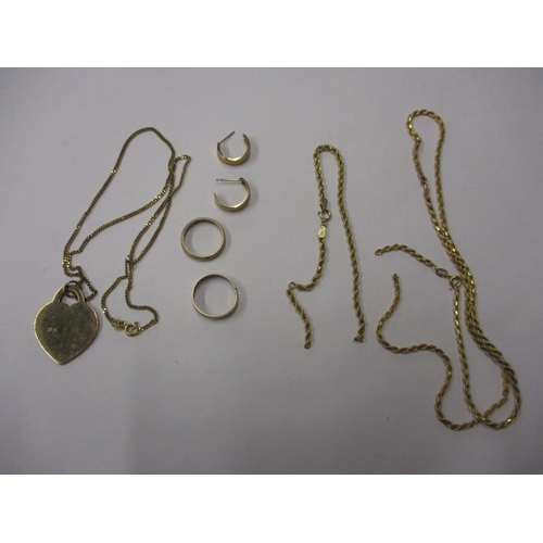 66 - A parcel of gold and yellow metal items, approx. parcel weight 25g, some damages so sold as scrap