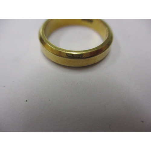 36 - An 18ct yellow gold wedding band, approx. ring size ‘J’ approx. width 4.2mm, approx. weight 5g, in g... 