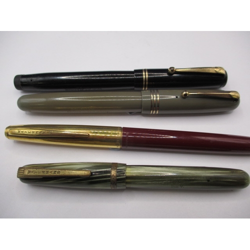 191 - 4 Vintage fountain pens, to include examples by Swan & Waterman, all in used condition and not teste... 