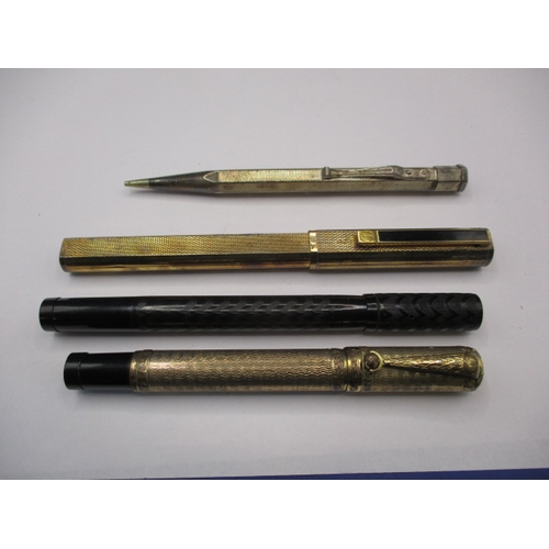 193 - 3 Vintage pens and a silver propelling pencil, to include 2 ‘safety’ retracting examples, all in use... 