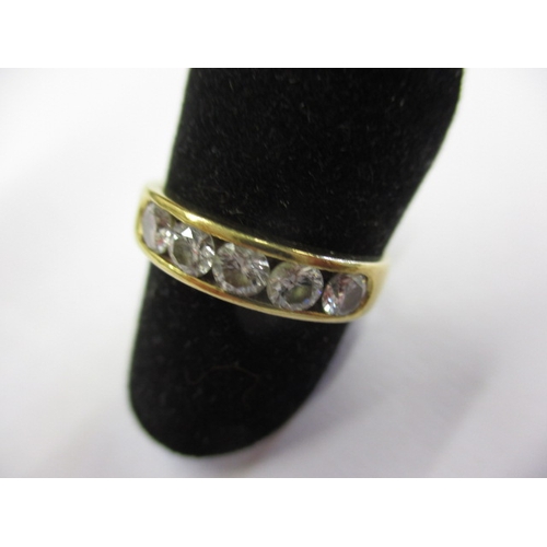 25 - An 18ct yellow gold 5 stone diamond ring, approx. ring size ‘M+’, approx. weight 2.9g, in useable pr... 