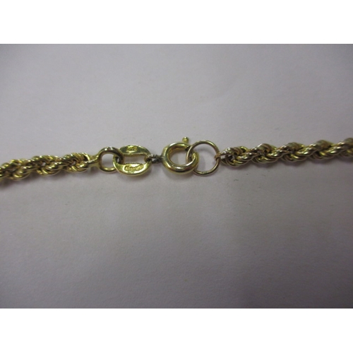 73 - A 9ct yellow gold hollow rope necklace, approx. linear length 45cm, approx. weight 7.83g, in useable... 