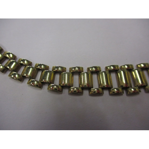 74 - A vintage 9ct yellow gold choker necklace, approx. linear length 38cm, approx. weight 16.8g in useab... 