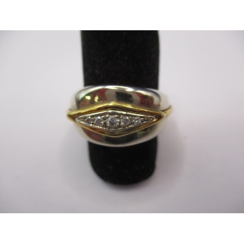 37 - An 18ct bi-colour gold ring, approx. ring size ‘N’ approx. weight 8.85g in useable pre-owned conditi... 