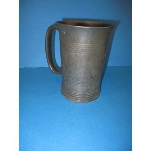 188 - A Victorian pewter pint tankard, marked to base for the Watermans Arms, Millwall on the Isle of Dogs... 