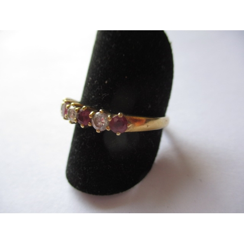 32 - An 18ct yellow gold, diamond and ruby ring, approx. ring size ‘Q+’, approx. weight 3.2g, in good pre... 