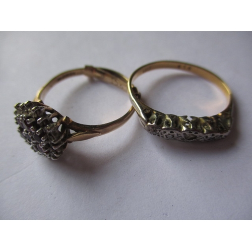 41 - Two vintage gold dress rings, approx. parcel weight 4.7g, both in well used condition