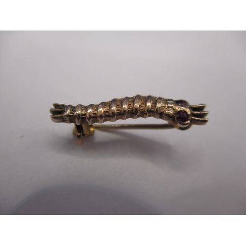 108 - A WWII gold Caterpillar club pin badge, inscribed verso L.A.C. J Spencer, an unofficial award for pe... 