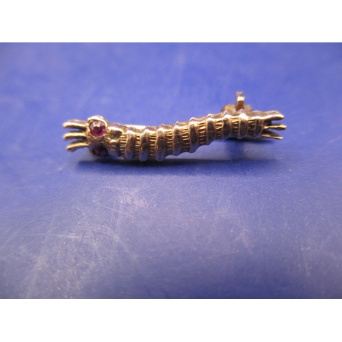 108 - A WWII gold Caterpillar club pin badge, inscribed verso L.A.C. J Spencer, an unofficial award for pe... 