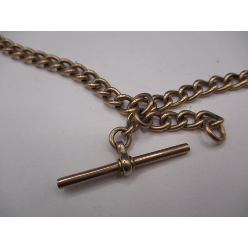 81 - An antique 9ct gold Albert chain, approx. linear length 38cm approx. weight 43.5g, in good pre-owned... 