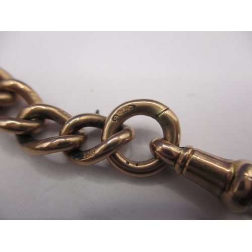 81 - An antique 9ct gold Albert chain, approx. linear length 38cm approx. weight 43.5g, in good pre-owned... 