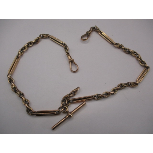 82 - An antique 9ct yellow gold Albert chain, approx. linear length 40cm, approx. weight 37.6g in useable... 