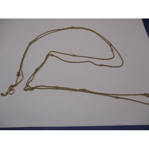 86 - An antique 9ct yellow gold chain, approx. linear length 149cm, approx. weight 20.5g in useable pre-o... 