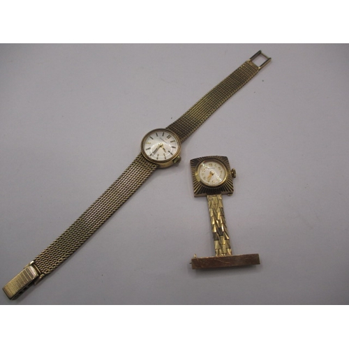 118 - Two vintage 9ct gold cased watches, each with integral gold straps, approx. gross parcel weight 35.2... 