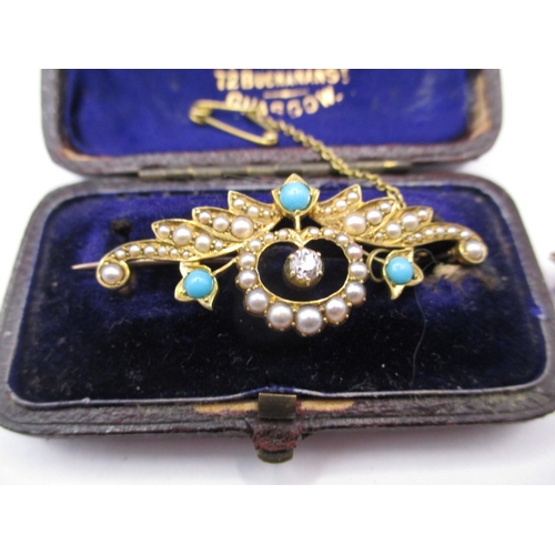 106 - A parcel of antique and later pendants and brooches, all on gold and yellow metal, approx. gross par... 