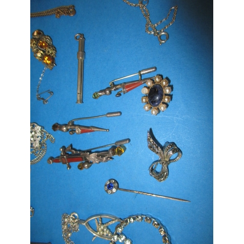 176 - A large quantity of antique and later costume jewellery, to include some silver items, all in used c... 