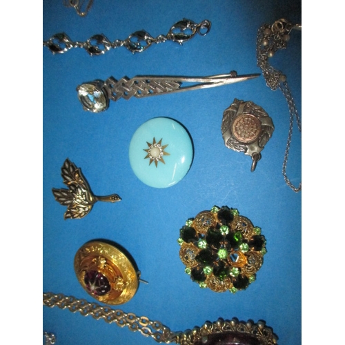 176 - A large quantity of antique and later costume jewellery, to include some silver items, all in used c... 