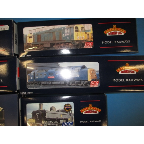 324 - 6 Bachmann branch-line ‘00’ model railway locos, all in original boxes most look  unopened