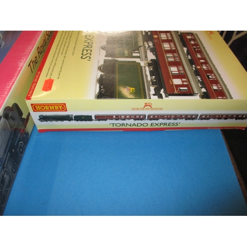 329 - Two boxed Hornby ‘00’ gauge railway sets, The Royal Scot and Tornado Express, both in original boxes