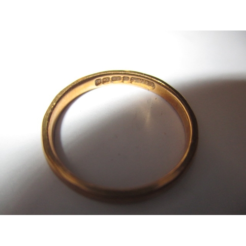 52 - A 22ct yellow gold wedding band, approx. ring size ‘K’, approx. width 2.3mm, approx. weight 2.15g, i... 