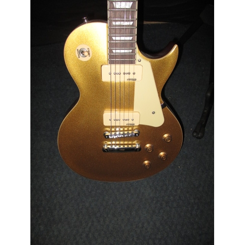 313 - A ‘Vintage’ electric guitar with Wilkinson pick ups and stand. In pre-owned condition