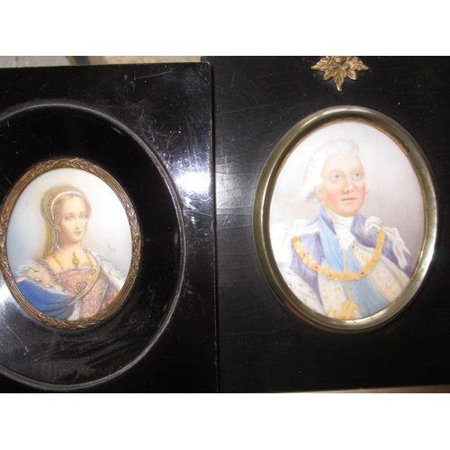 195 - Two antique portrait miniatures in period frames, in good used condition