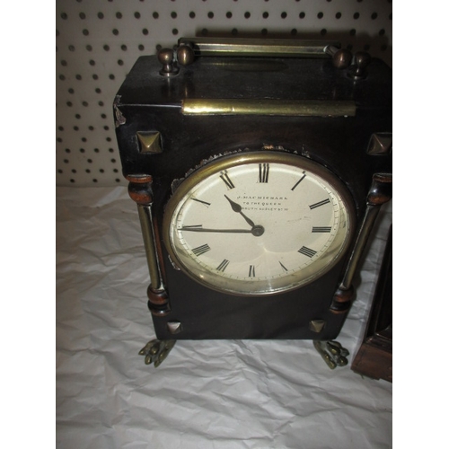 237 - Two small vintage mantle clocks, approx. height of largest 21cm, no keys so not tested as to functio... 