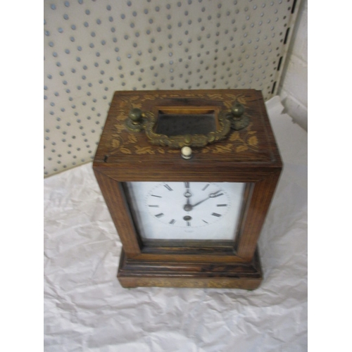 237 - Two small vintage mantle clocks, approx. height of largest 21cm, no keys so not tested as to functio... 