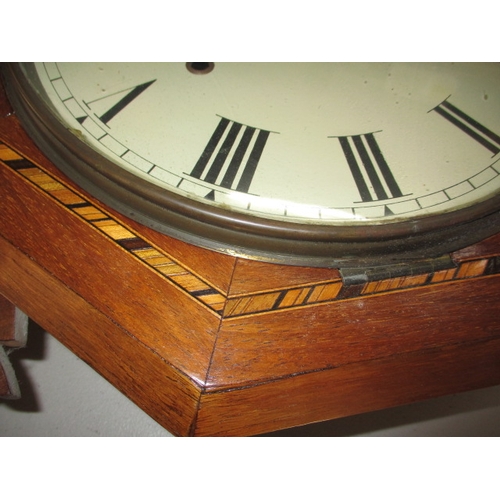 239 - An antique style wall clock, the dial marked Cornwell Braintree, having an inlaid wood case, no key ... 