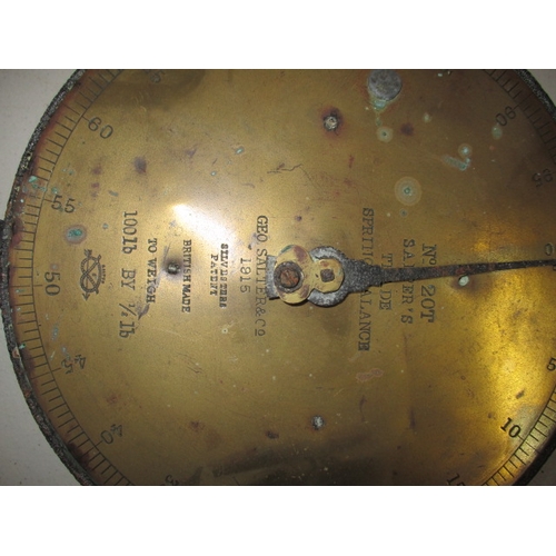 297 - Two large Salter spring balance scales, both function and in used condition with use-related marks