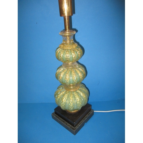 305 - A vintage Maltese glass table lamp, approx. height 60cm, requires re-wiring to modern standards