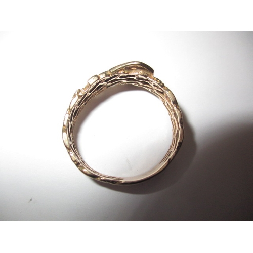 54 - A vintage 9ct gold buckle ring, approx. ring size ‘U’, approx. weight 4.3g in good useable pre-owned... 