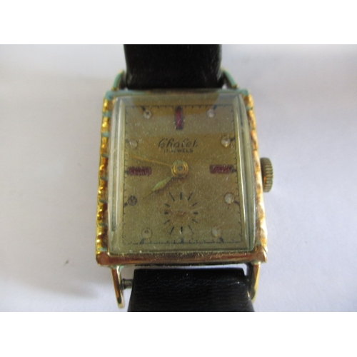 87 - Two 9ct gold cased wristwatches, one by Garrard, neither tested as to function, both with use-relate... 