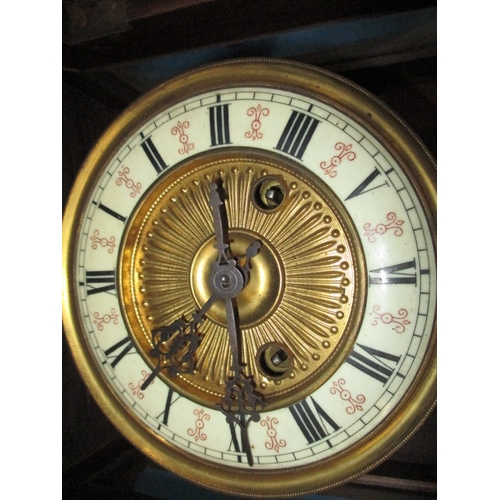 308 - A vintage mahogany cased wall clock, in need of restoration