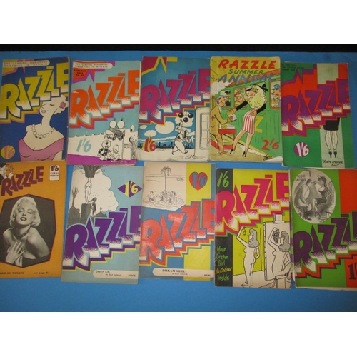 314 - A parcel of vintage RAZZLE magazines, all in used condition