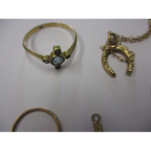 80 - A parcel of gold and yellow metal items, to include 2 gold cased watches, all in used condition with... 