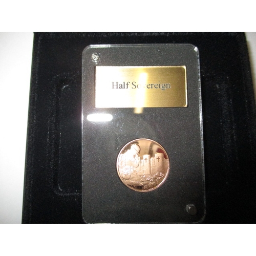 A 2021 mint collectors commemorative half sovereign in original presentation case