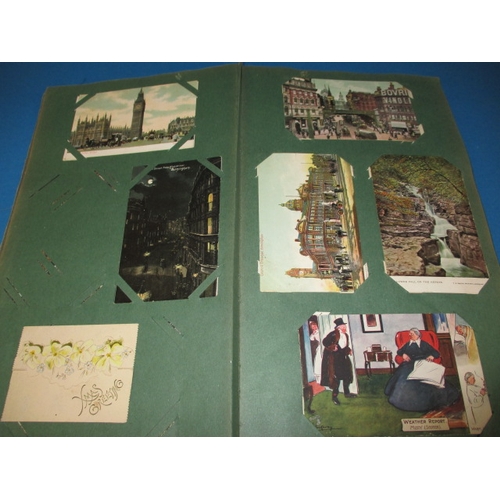 316 - An album of vintage postcards, approximately 250 in total, to include topographical examples, all in... 