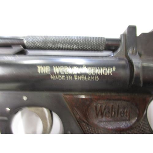 241 - A vintage Webley Senior .22 air pistol , in working condition with light use-related marks