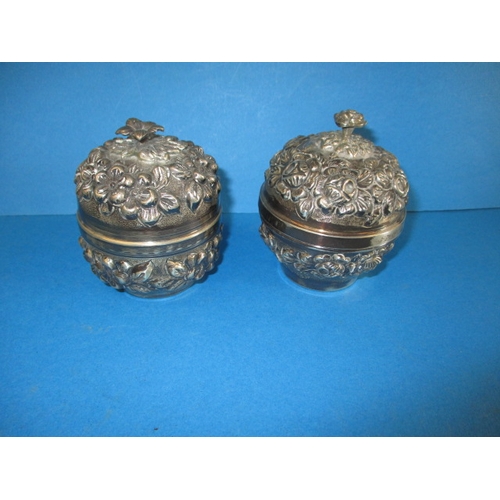 153 - 2 Greek orthodox church 900 grade silver host pots, one with gilt wash lining, approx. parcel weight... 