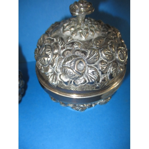 153 - 2 Greek orthodox church 900 grade silver host pots, one with gilt wash lining, approx. parcel weight... 