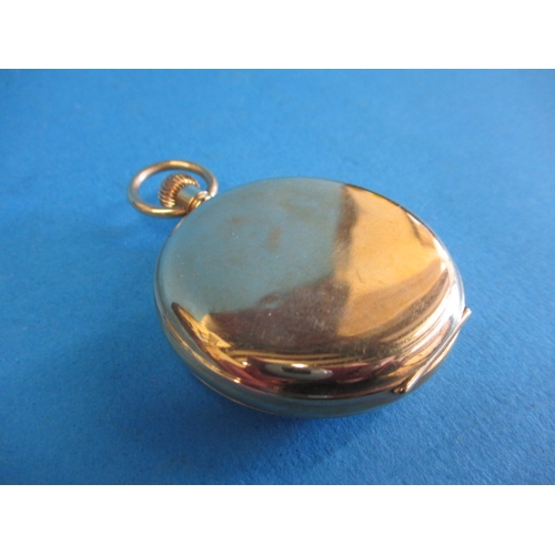 90 - A vintage J W Benson 9ct gold cased open face pocket watch, runs when wound and general light use re... 