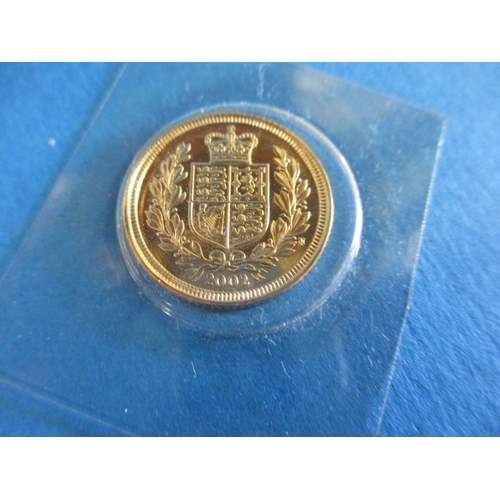 116 - A 2002 gold half sovereign, in uncirculated condition