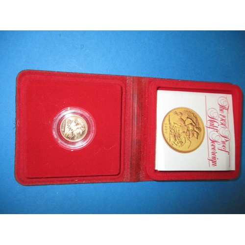 117 - A 1980 gold proof half sovereign, in original Royal Mint box with certificate